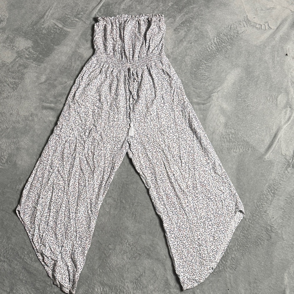 Women's White Floral Pants